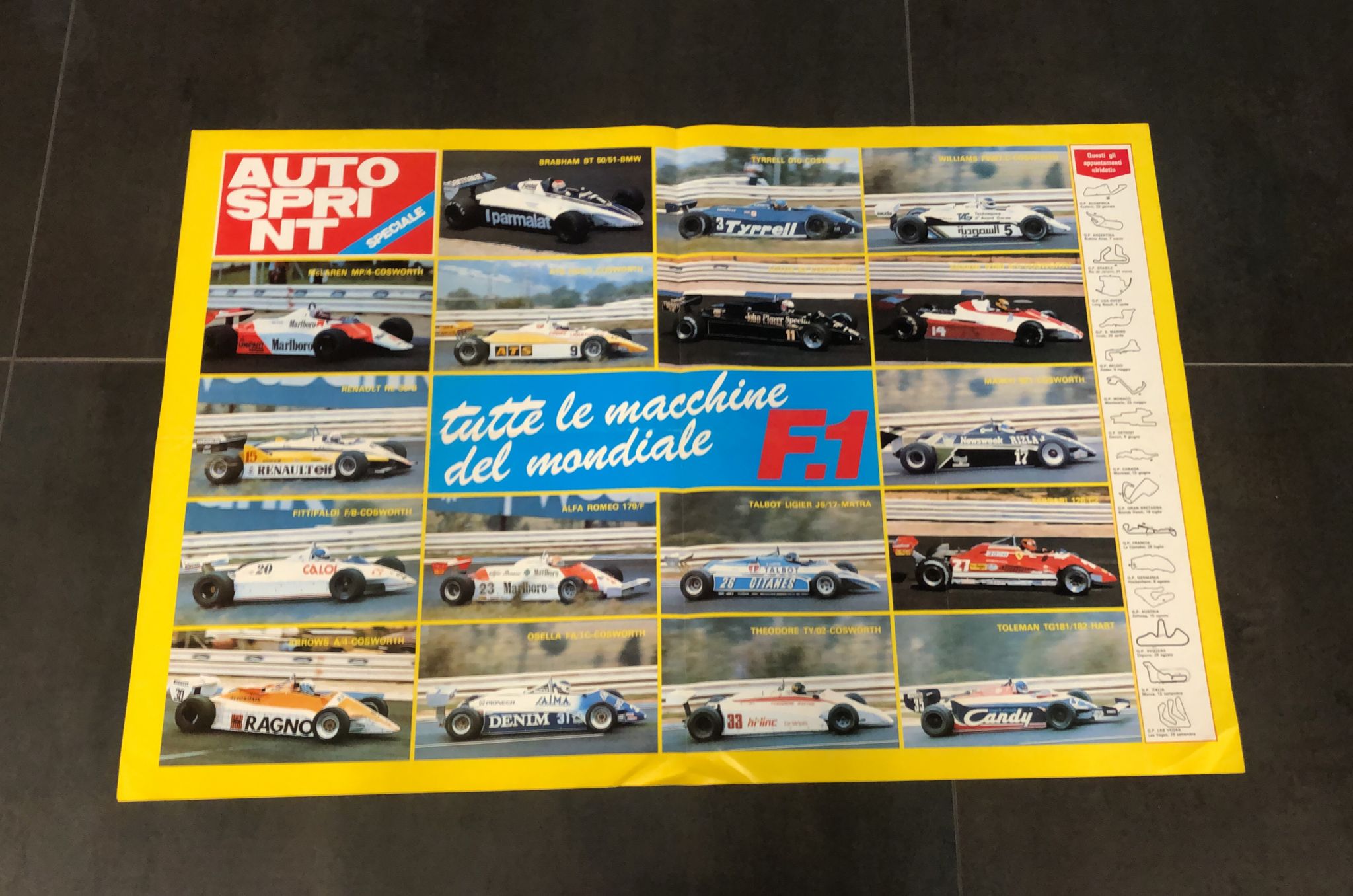 Poster vintage Autosprint F1 1982