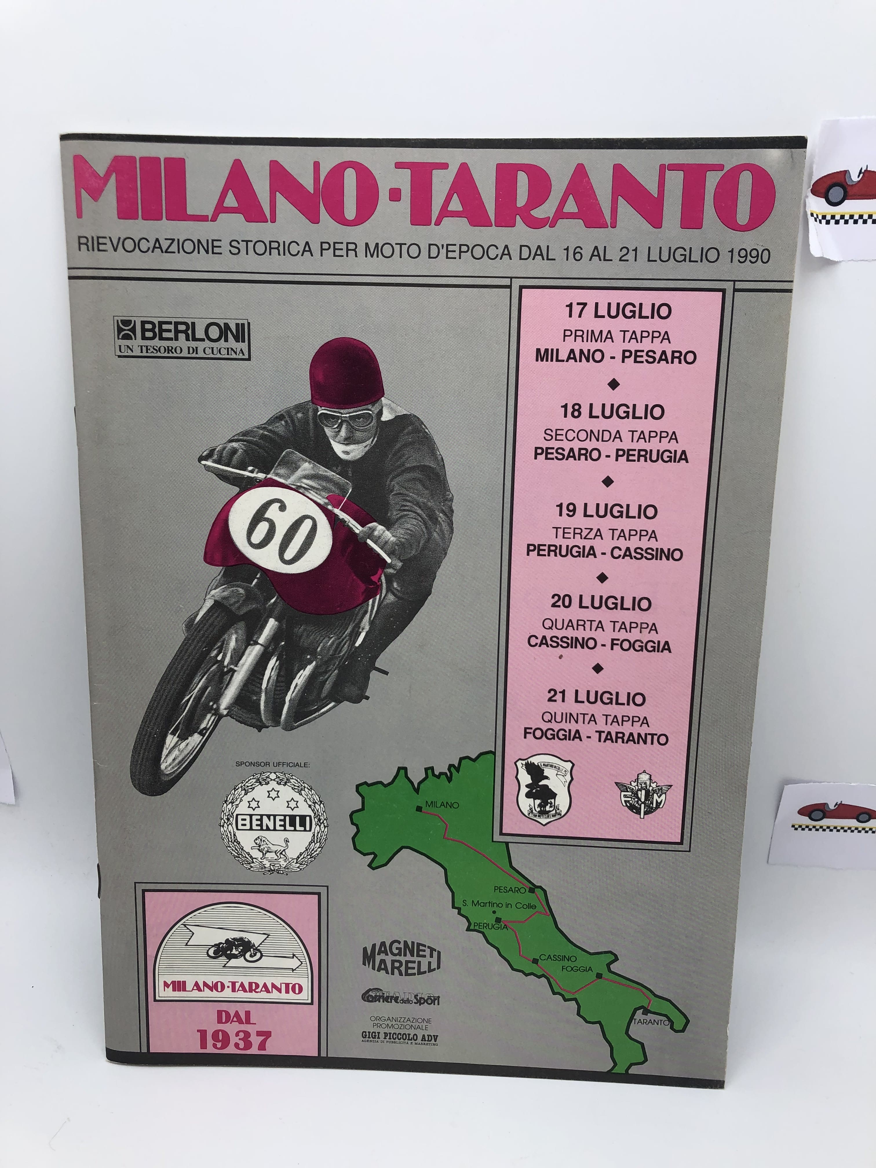 Programma della Milano - Taranto 1990