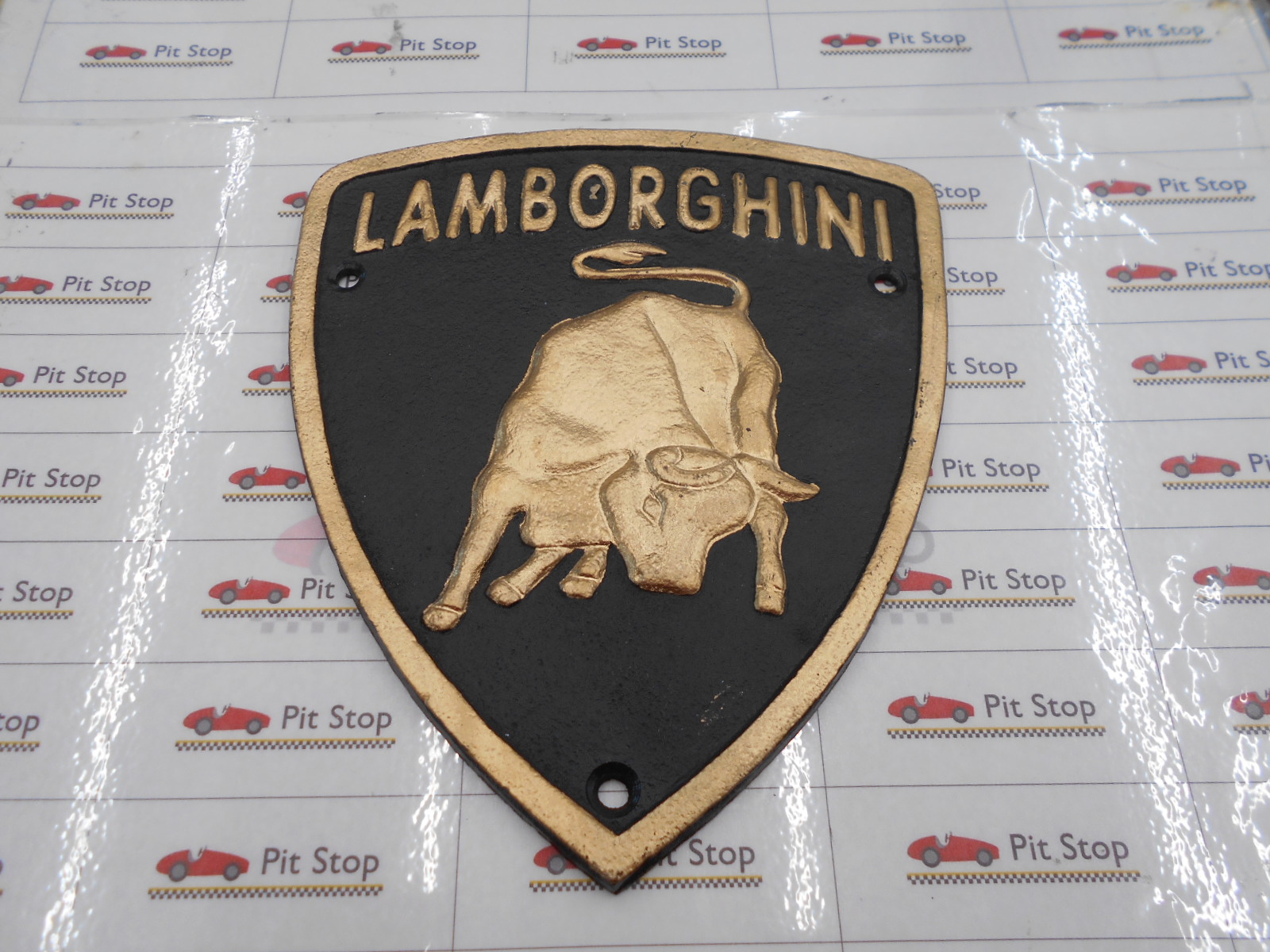 Lamborghini targa in metallo
