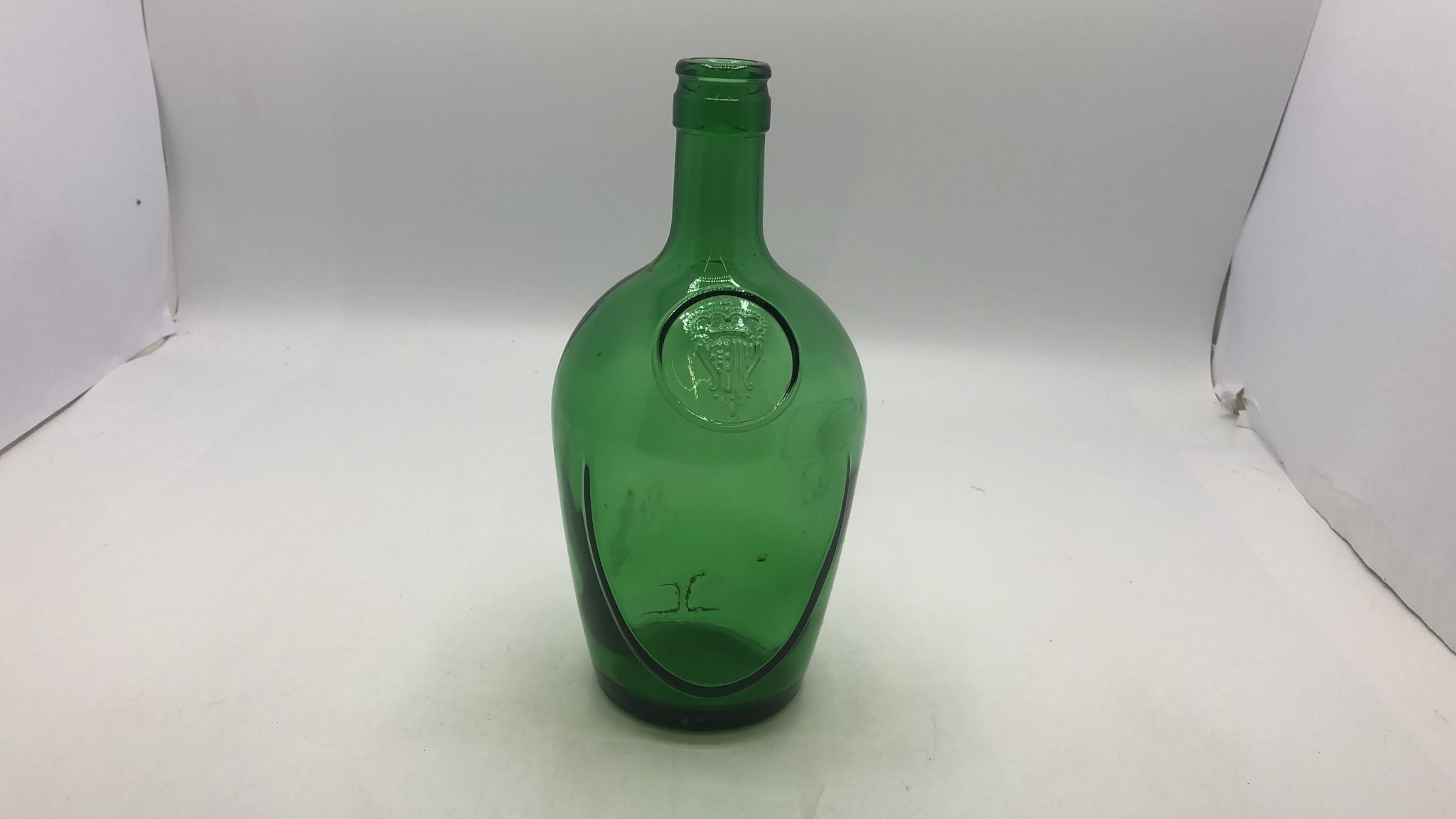 Bottiglia vintage vetro verde