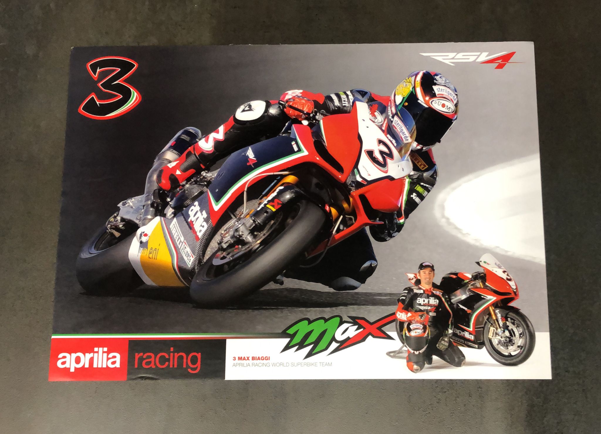 Poster Max Biaggi #3 Aprilia racing